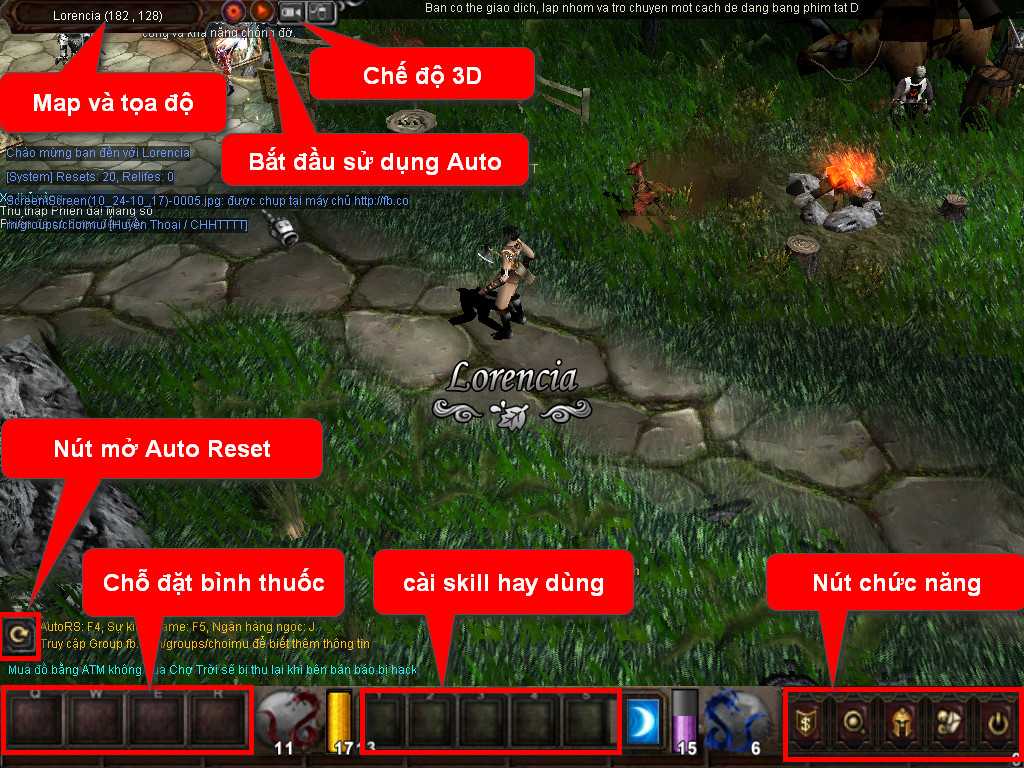 Chức năng chính của Game MU Tàn Sát Chức năng chính của Game MU Tàn Sát